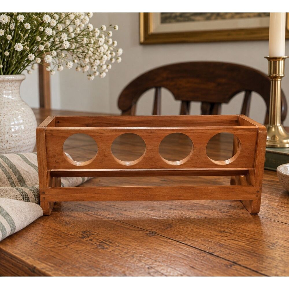 Vintage Wood Marine 4 Cup Bottle Holder